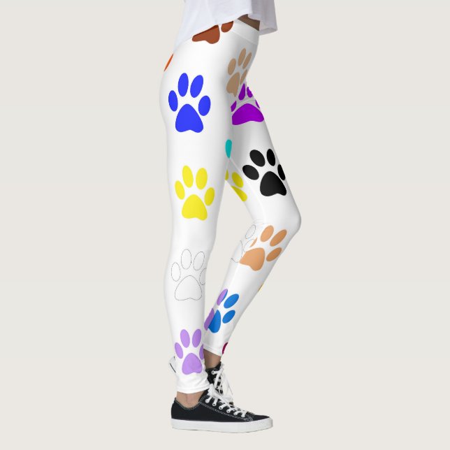 Paws Rainbow Womens Custom Leggings (Right)