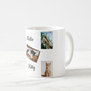 Paws & Relax: Adorable Black and White Cat Coffee  Mug