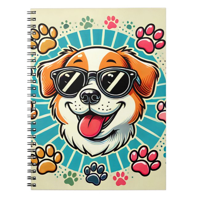 Paws & Shades Spiral Notebook (Front)
