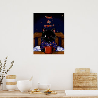 Paws, sip, repeat poster