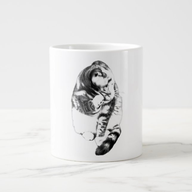 Paws Washed, Heart Warm Large Coffee Mug (Front)