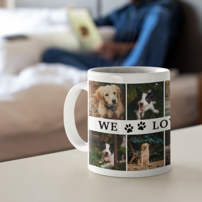 Paws We Love You Dad Photo Collage Coffee Mug (Creator Uploaded)