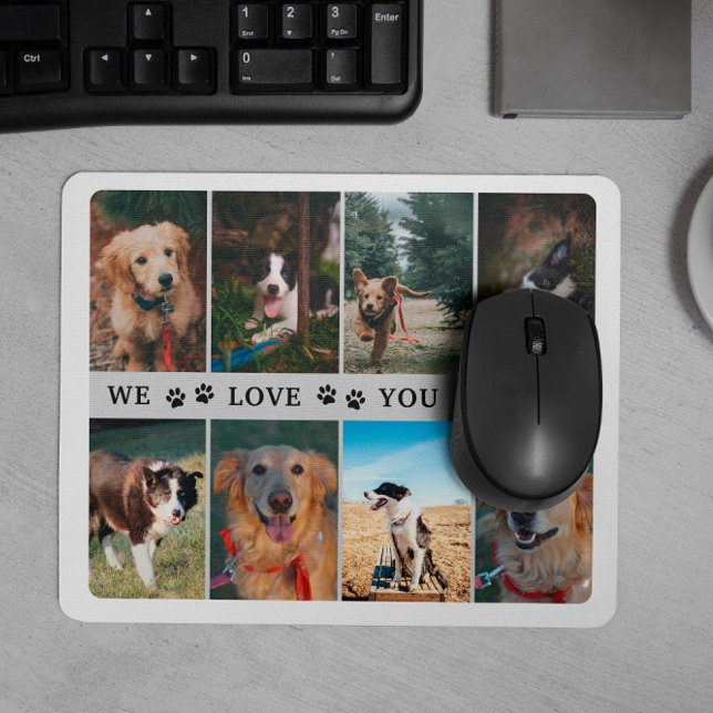 Paws We Love You Dad Photo Collage Mouse Pad (Creator Uploaded)