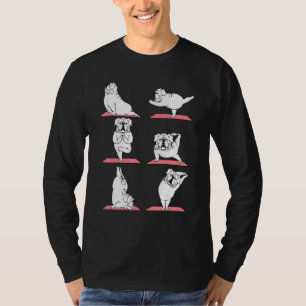 Paws Yoga Bulldog Puppy Doggie Pose Animal Fan T-Shirt