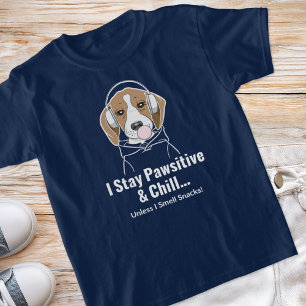 Pawsitive & Chill Funny Beagle Dog Lover T-Shirt