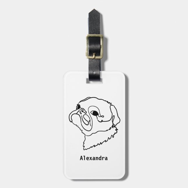 Pawsitive Journeys Luggage Tag (Front Vertical)
