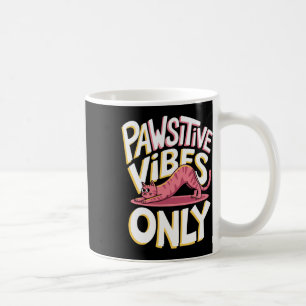 Pawsitive Vibes Only Cat Yoga Coffee Mug