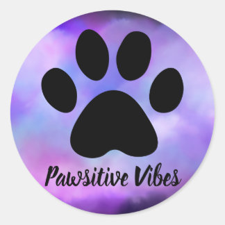 Pawsitive Vibes Watercolor Sticker