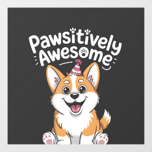 Pawsitively Awesome Corgi Birthday Dog Shirt