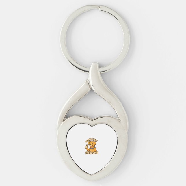 Pawsitively Awesome Key Ring (Front)