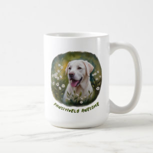 Pawsitively Awesome White Labrador Mug