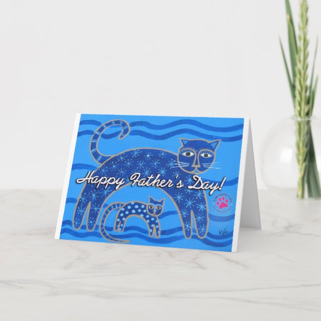 PAWSitively CATS Father's Day Card (Front)