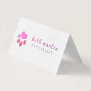 Pawsitively Chic Pet Grooming Salon Appointment Business Card