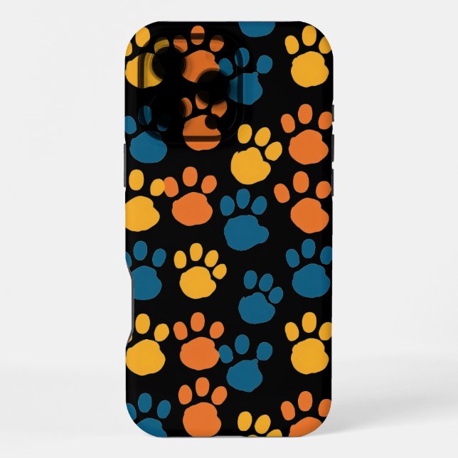 Pawsitively Cute Black iPhone Case (Back)