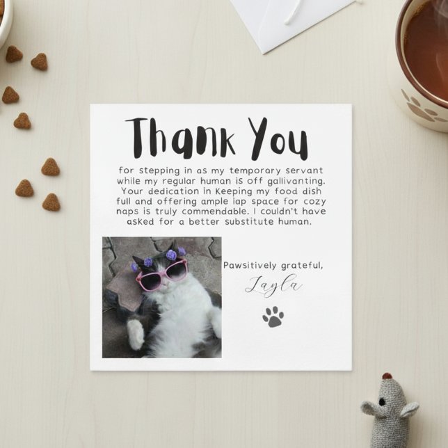 Pawsitively Grateful Custom Photo Thank You Card (Pawsitively Grateful Custom Photo Thank You Card)