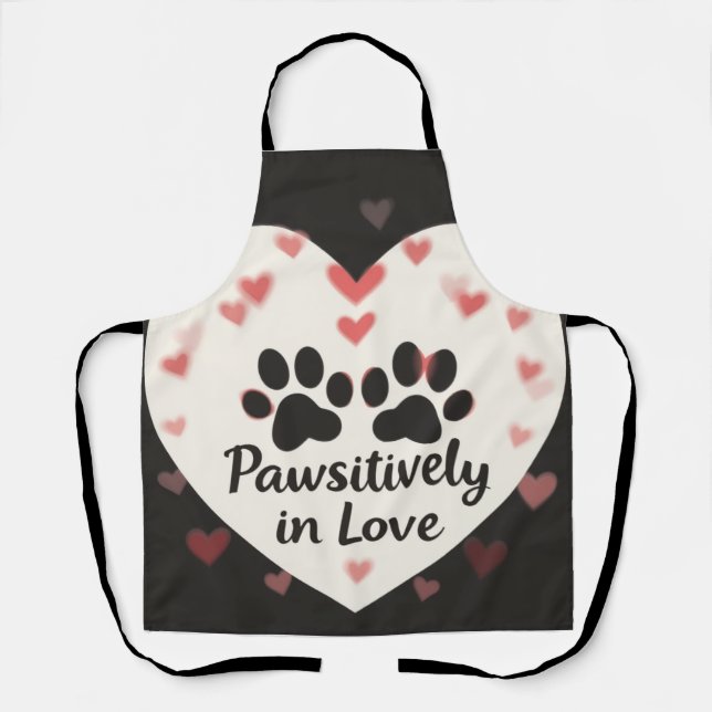 Pawsitively in love ,Pawsome Apron (Front)