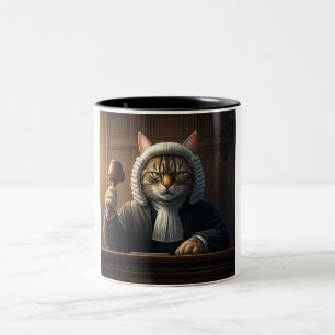 Pawsitively Just: The Feline Judge Coffee Mug