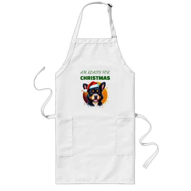 Pawsitively Merry Christmas Long Apron (Front)