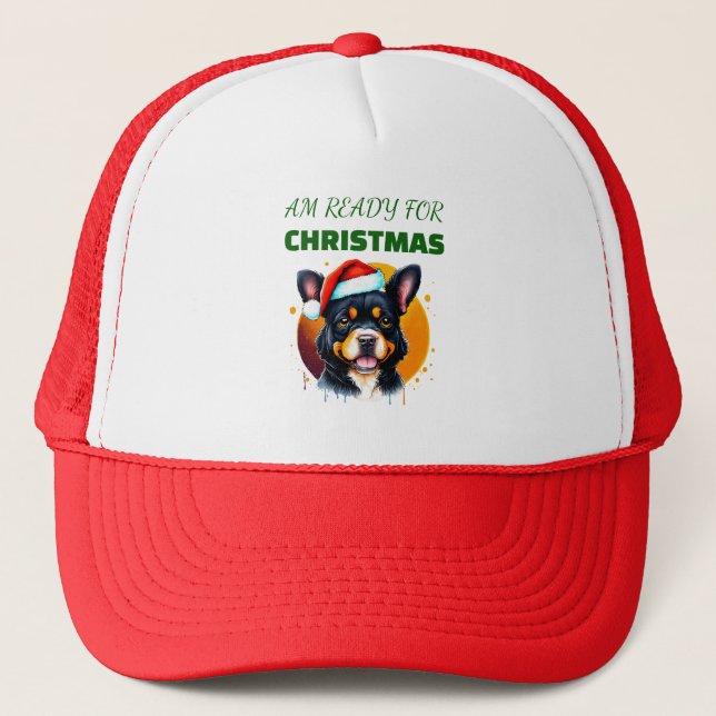 Pawsitively Merry Christmas Trucker Hat (Front)