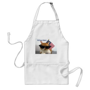 PAWSitively Patriotic Cool Cat with Flag Apron