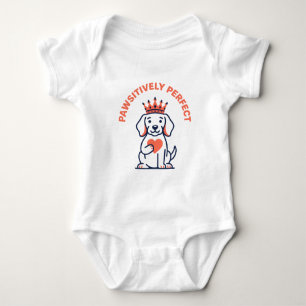 Pawsitively Perfect Royal Dog Nursery Decor Baby Bodysuit