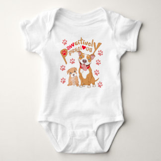 Pawsitively Precious Pitbull and Puppy Baby Outfit Baby Bodysuit