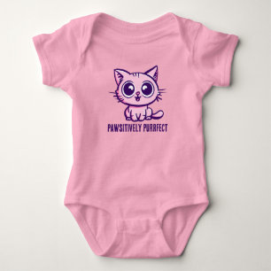 Pawsitively Purrfect, Beautiful Manga Kitten Baby Bodysuit