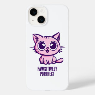 Pawsitively Purrfect, Beautiful Manga Kitten Case-Mate iPhone 14 Case
