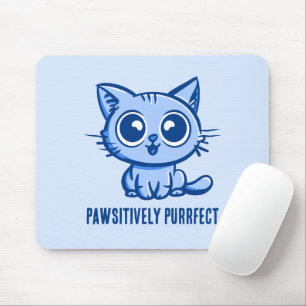 Pawsitively Purrfect, Beautiful Manga Kitten Mouse Pad