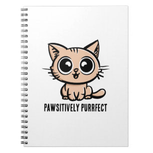 Pawsitively Purrfect, Beautiful Manga Kitten Notebook