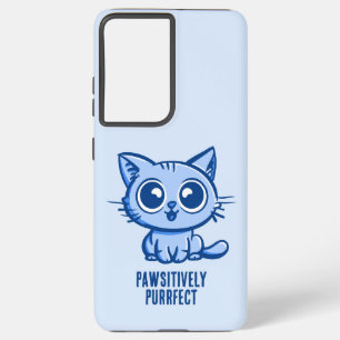 Pawsitively Purrfect, Beautiful Manga Kitten Samsung Galaxy Case