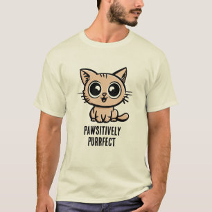 Pawsitively Purrfect, Beautiful Manga Kitten T-Shirt