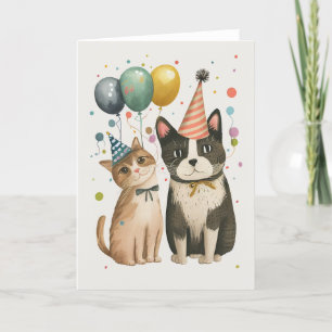 Pawsitively Purrfect Celebration Greeting Card