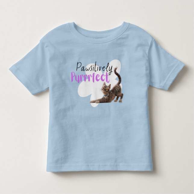 Pawsitively Purrrfect Toddler T-Shirt (Front)