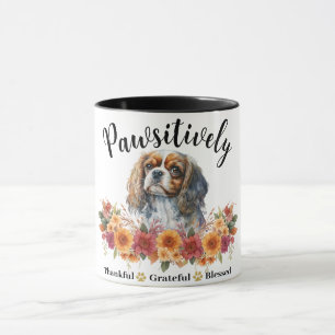Pawsitively Thankful Grateful Blessed Cute Dog Mug