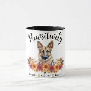 Pawsitively Thankful Grateful Blessed Cute Dog Mug
