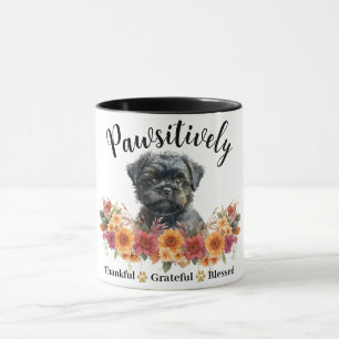 Pawsitively Thankful Grateful Blessed Cute Dog Mug