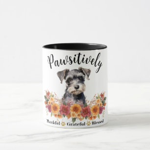 Pawsitively Thankful Grateful Blessed Cute Dog Mug