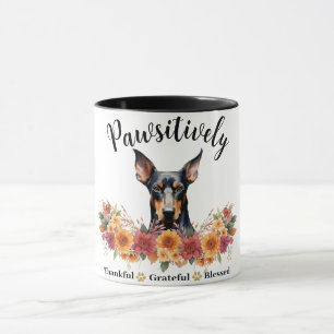 Pawsitively Thankful Grateful Blessed Cute Dog Mug