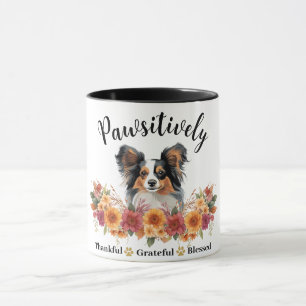 Pawsitively Thankful Grateful Blessed Cute Dog Mug