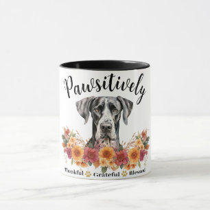 Pawsitively Thankful Grateful Blessed Cute Dog Mug