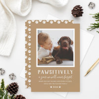 Pawsitively Unforgettable Year Tan Dog Photo Holid