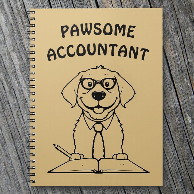 Pawsome Accountant Cute Dog Writing Notebook (Creator Uploaded)