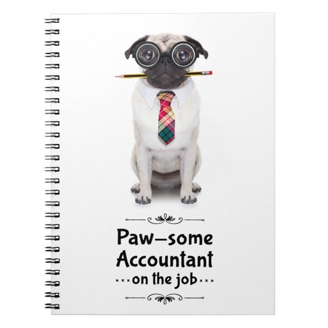 Pawsome Accountant Spiral Notebook (Front)