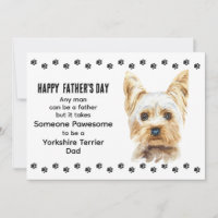 Pawsome Best Yorkshire Terrier Dog Dad Fathers Day