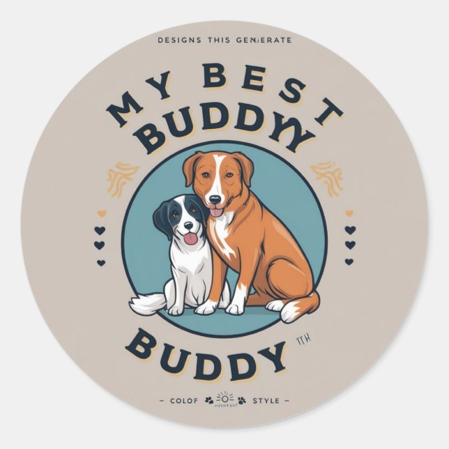 Pawsome Buddy Sticker (Front)