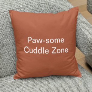 Pawsome Cuddle Zone Cute Cat Personalised Coffee Cushion