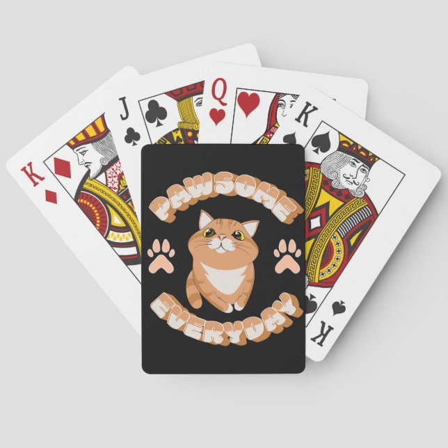 Pawsome everyday playing cards (Back)