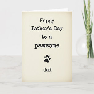 Pawsome Fathers Day Scripted Card