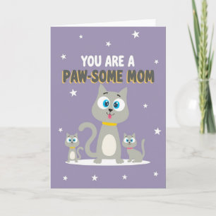 Pawsome Moms Illustration Card